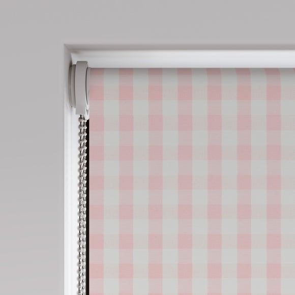 Portloe Gingham Check Blackout Made to Measure Roller Blind Portloe Gingham Check Blush