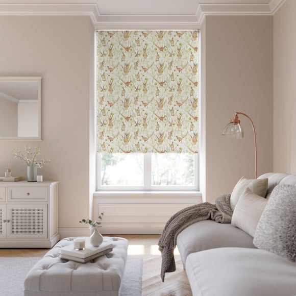 Hare And Pheasant Fire Retardant Blackout Made to Measure Roller Blind