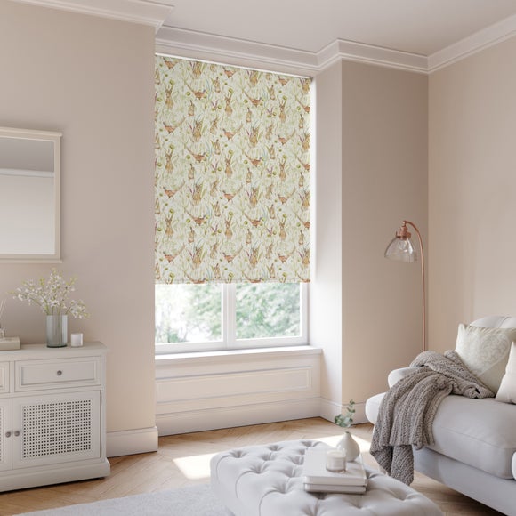 Hare And Pheasant Fire Retardant Blackout Made to Measure Roller Blind Hare And Pheasant
