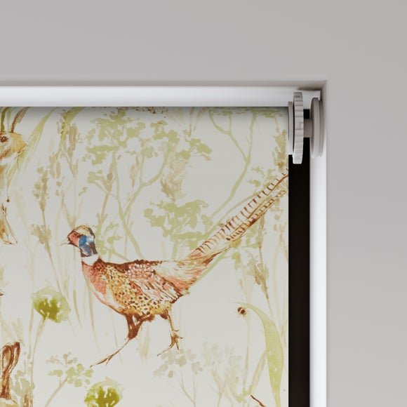 Hare And Pheasant Fire Retardant Blackout Made to Measure Roller Blind Hare And Pheasant