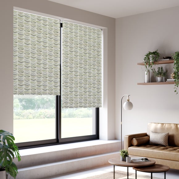 Lawrie Geometric Print Blackout Made to Measure Roller Blind Lawrie Geometric Print Green