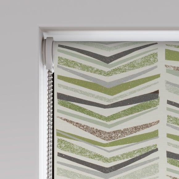 Lawrie Geometric Print Blackout Made to Measure Roller Blind Lawrie Geometric Print Green