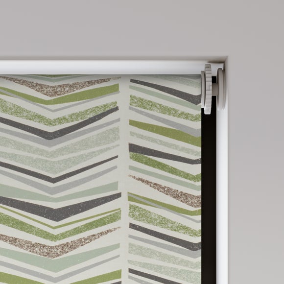 Lawrie Geometric Print Blackout Made to Measure Roller Blind Lawrie Geometric Print Green
