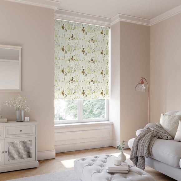 Ducks And Geese Fire Retardant Blackout Made to Measure Roller Blind Ducks And Geese