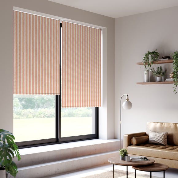 Zigzag Stripe Blackout Made to Measure Roller Blind Zigzag Stripe Orange Pink