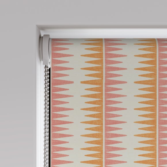 Zigzag Stripe Blackout Made to Measure Roller Blind Zigzag Stripe Orange Pink