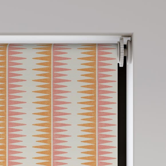 Zigzag Stripe Blackout Made to Measure Roller Blind Zigzag Stripe Orange Pink