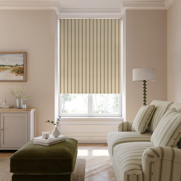 Folkstone Stripe Fire Retardant Blackout Made to Measure Roller Blind