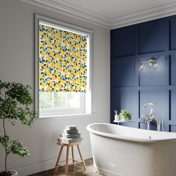 Sicily Lemons Fire Retardant Blackout Made to Measure Roller Blind Sicily Lemons