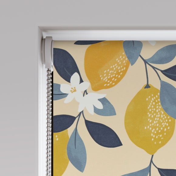 Sicily Lemons Fire Retardant Blackout Made to Measure Roller Blind Sicily Lemons