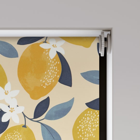 Sicily Lemons Fire Retardant Blackout Made to Measure Roller Blind Sicily Lemons