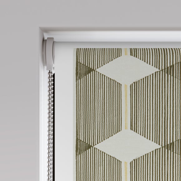 Zander Geometric Print Daylight Made to Measure Roller Blind Zander Geometric Print Raven