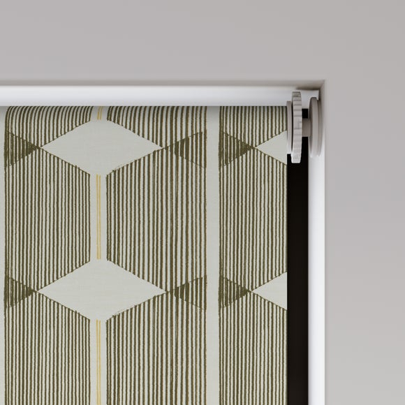 Zander Geometric Print Daylight Made to Measure Roller Blind Zander Geometric Print Raven