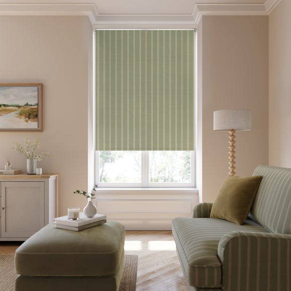 Folkstone Stripe Fire Retardant Daylight Made to Measure Roller Blind