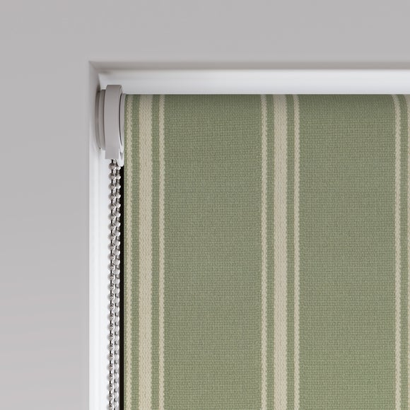 Folkstone Stripe Fire Retardant Daylight Made to Measure Roller Blind Folkstone Stripe Sage