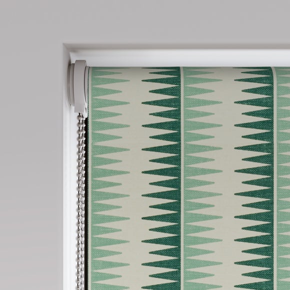 Zigzag Stripe Blackout Made to Measure Roller Blind Zigzag Stripe Teal