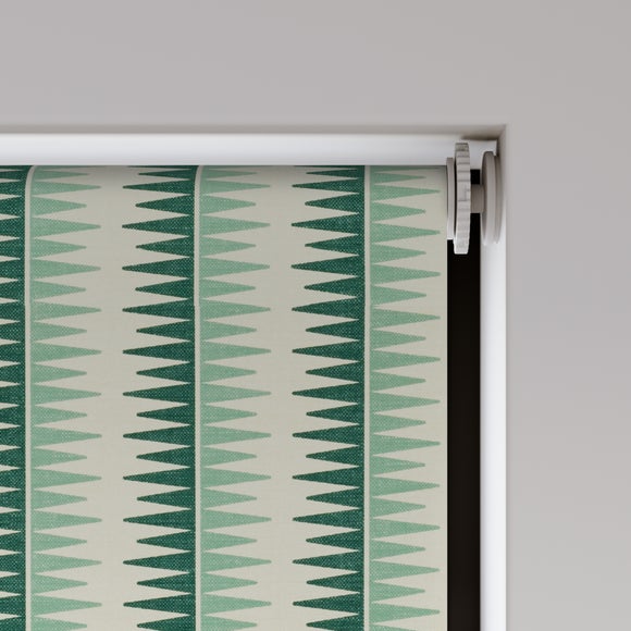 Zigzag Stripe Blackout Made to Measure Roller Blind Zigzag Stripe Teal
