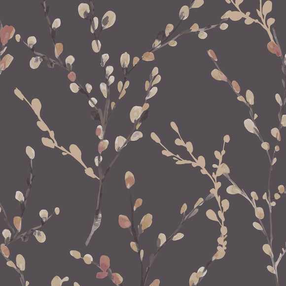 Willow Stem Flame Retardant Blackout Made to Measure Roller Blind Willow Stem Dusky Rose