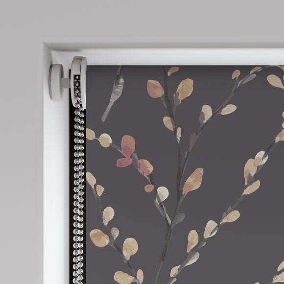 Willow Stem Flame Retardant Blackout Made to Measure Roller Blind Willow Stem Dusky Rose