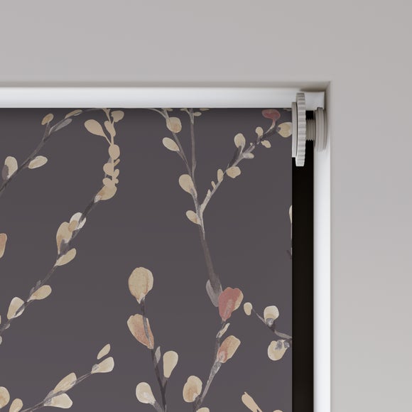Willow Stem Flame Retardant Blackout Made to Measure Roller Blind Willow Stem Dusky Rose