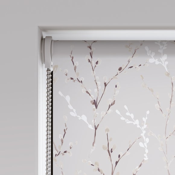 Willow Birch Blackout Made to Measure Roller Blind Willow Birch White