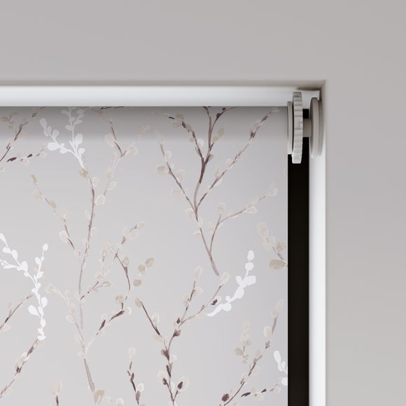 Willow Birch Blackout Made to Measure Roller Blind Willow Birch White
