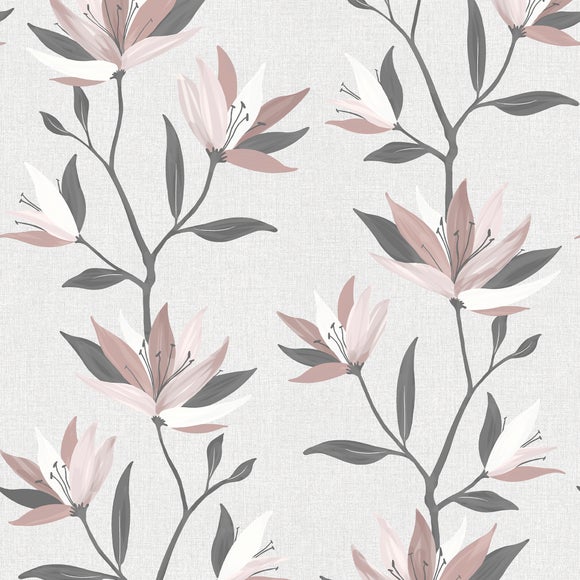 Lily Fire Retardant Daylight Made to Measure Roller Blind Lily Spring Blossom