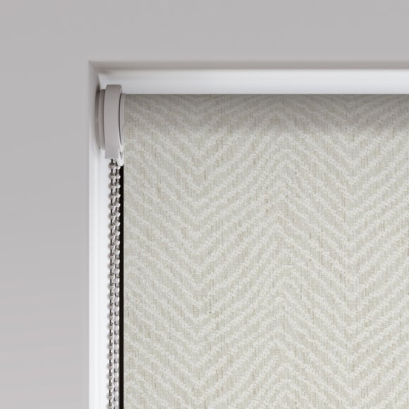 Herringbone Blackout Made to Measure Roller Blind Herringbone Stone