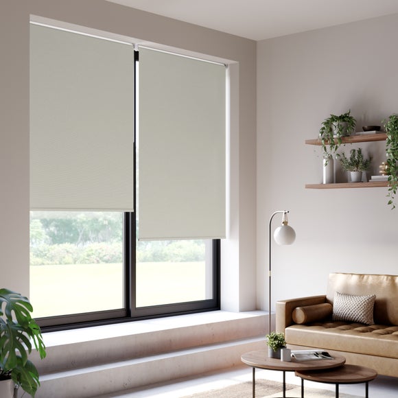 Flora Fire Retardant Blackout Made to Measure Roller Blind Flora Dove Grey