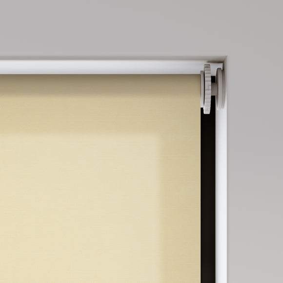 Linen Look Sheer Fire Retardant Made to Measure Roller Blind Linen Look Sheer Cream