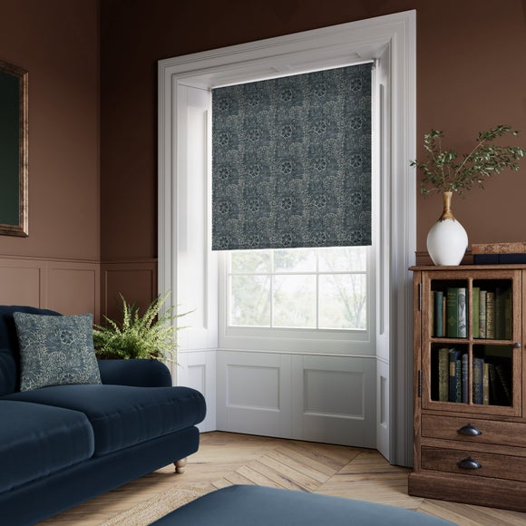 William Morris at Home Marigold Daylight Made to Measure Roller Blind Marigold Navy