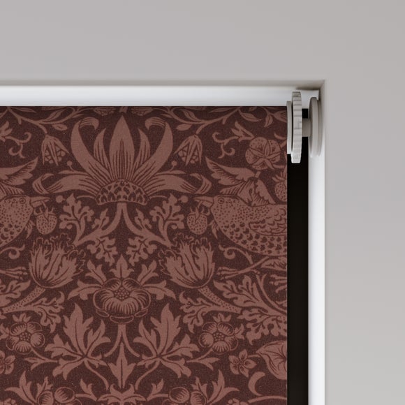 William Morris Strawberry Thief Tonal Blackout Made to Measure Roller Blind Strawberry Thief Tonal Merlot