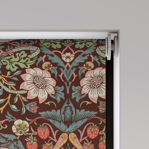 William Morris at Home Strawberry Thief Daylight Made to Measure Roller Blind Strawberry Thief Merlot