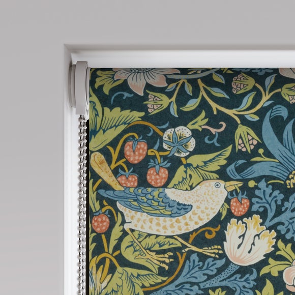 William Morris at Home Strawberry Thief Daylight Made to Measure Roller Blind Strawberry Thief Midnight