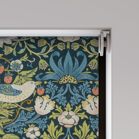 William Morris at Home Strawberry Thief Daylight Made to Measure Roller Blind Strawberry Thief Midnight