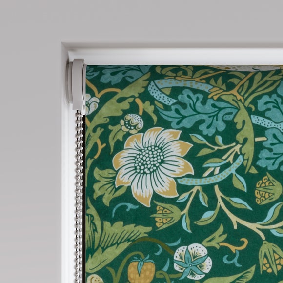 William Morris at Home Strawberry Thief Daylight Made to Measure Roller Blind Strawberry Thief Azure