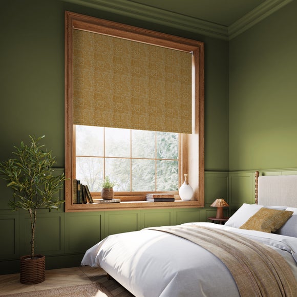 William Morris at Home Marigold Blackout Made to Measure Roller Blind Marigold Ochre