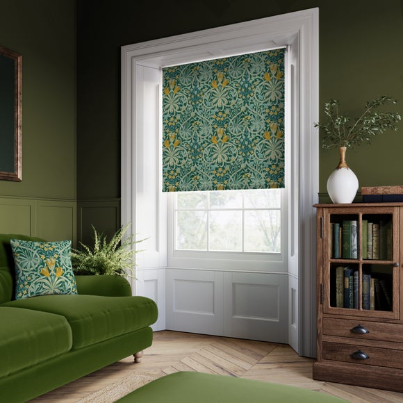William Morris Woodland Weeds Daylight Made to Measure Roller Blind Woodland Weeds Evergreen