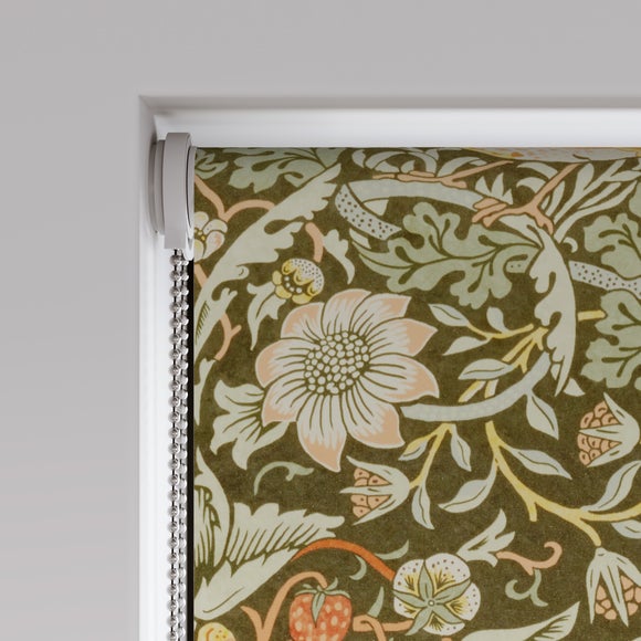 William Morris at Home Strawberry Thief Blackout Made to Measure Roller Blind Strawberry Thief Clay