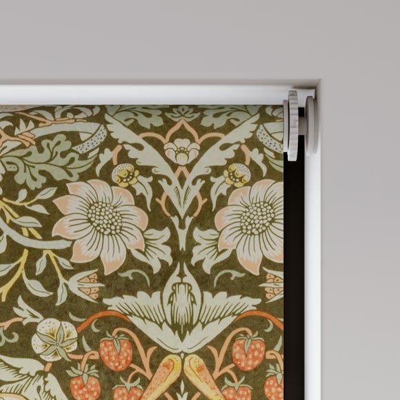 William Morris at Home Strawberry Thief Blackout Made to Measure Roller Blind Strawberry Thief Clay