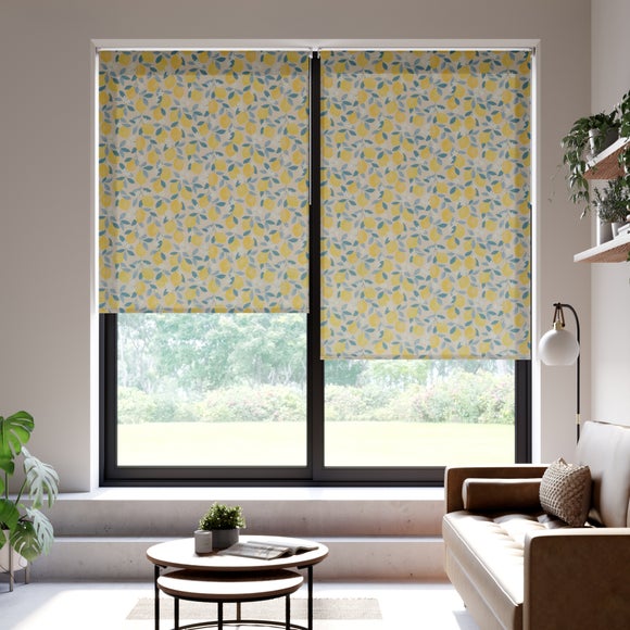 Sicily Lemons Sheer Fire Retardant Made to Measure Roller Blind