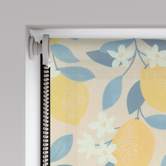 Sicily Lemons Sheer Fire Retardant Made to Measure Roller Blind Sicily Lemons