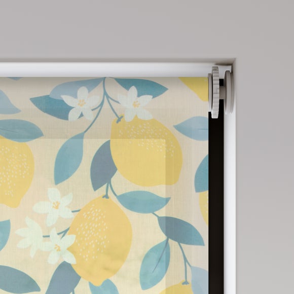 Sicily Lemons Sheer Fire Retardant Made to Measure Roller Blind Sicily Lemons