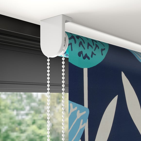 Elements Emmott Moisture Resistant Blackout Made to Measure Roller Blind Emmott Blue