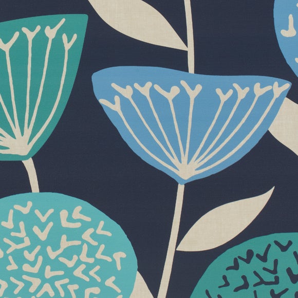 Elements Emmott Moisture Resistant Blackout Made to Measure Roller Blind Emmott Blue