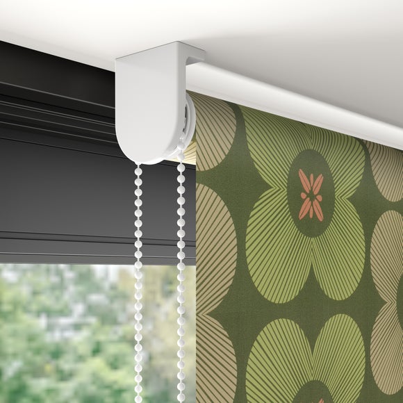 Elements Daisy Fire Retardant Blackout Made to Measure Roller Blind Daisy Olive