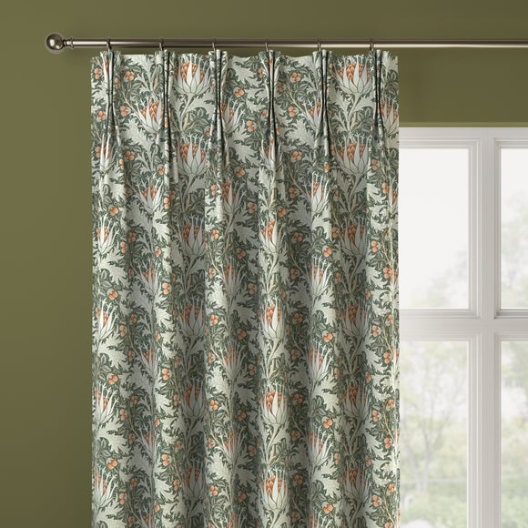 William Morris At Home Artichoke Velvet Made to Measure Curtain Artichoke Velvet Pine