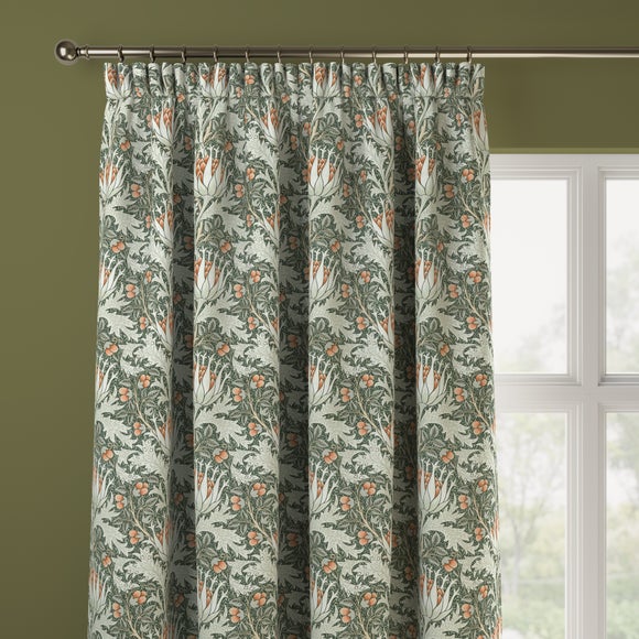 William Morris At Home Artichoke Velvet Made to Measure Curtain Artichoke Velvet Pine