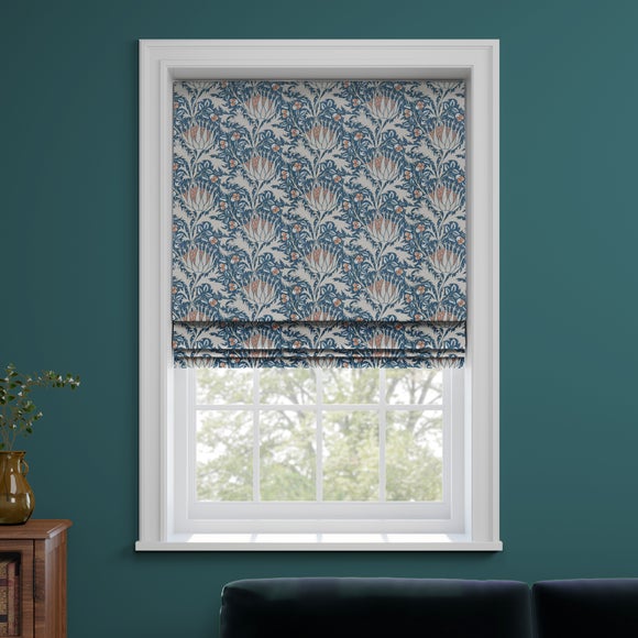William Morris At Home Artichoke Velvet Made to Measure Roman Blind Artichoke Velvet Navy