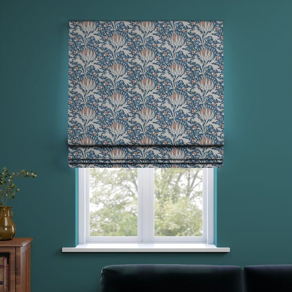 William Morris At Home Artichoke Velvet Made to Measure Roman Blind Artichoke Velvet Navy